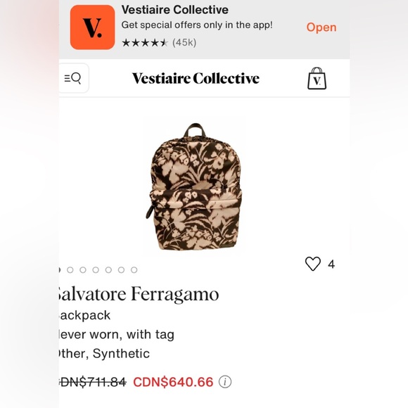 Unisex Salvatore ferragamo backpack - Picture 2 of 9